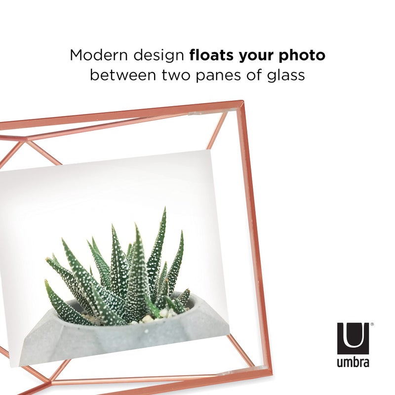 Umbra Prisma Picture Frame, 4x6 Metal Photo Display for Desk or Wall, 4" x 6", Copper - Image 5